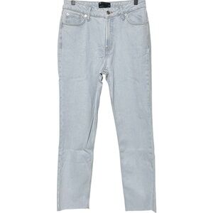 New ASOS Design Raw Hem Skinny Jeans Vintage Light Wash Stretch Denim Size 28
